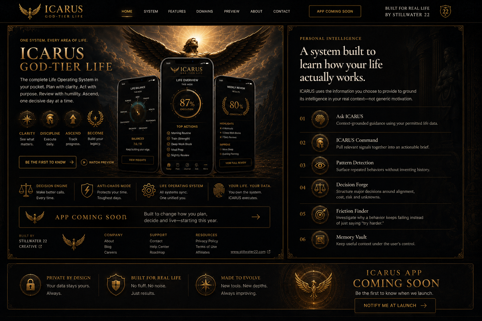 ICARUS personal intelligence visual